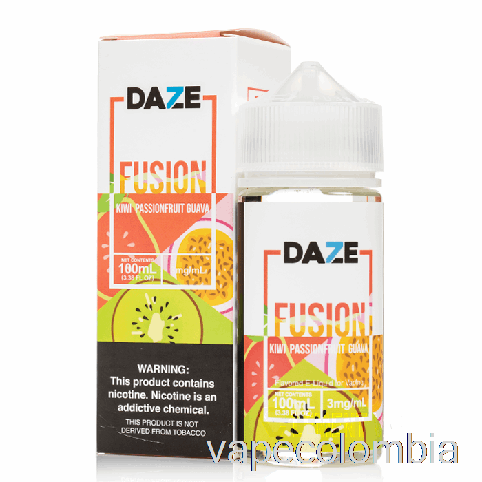 Kit Completo De Vapeo Kiwi Maracuyá Y Guayaba - 7 Daze Fusion - 100ml 0mg